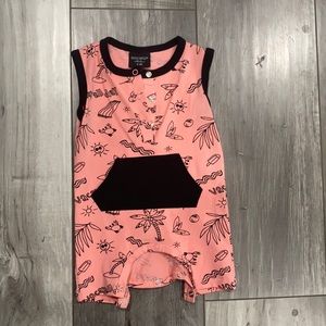 Coral Little Bipsy Vay Cay short Romper